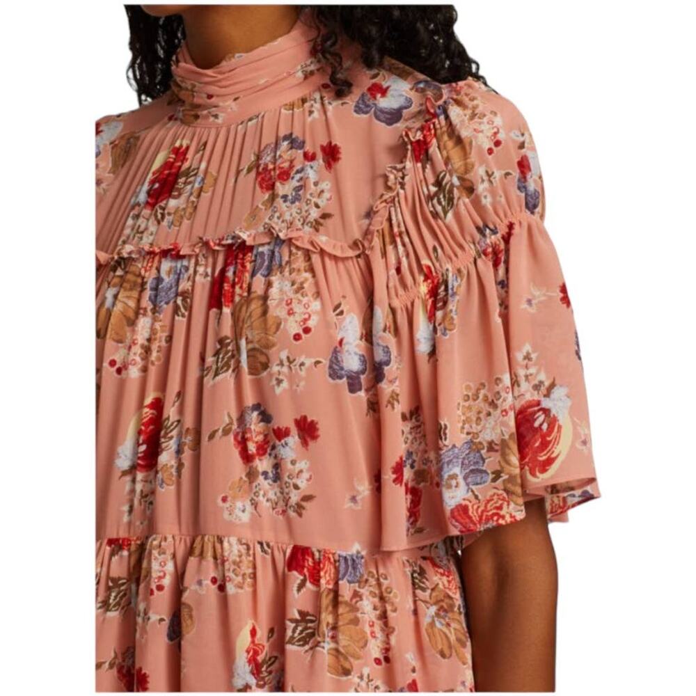 Cinq á Sept NWOT Jamie Floral Georgette Maxi Dress Size 6 Tiered Ruffle Chiffon - Picture 12 of 13